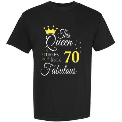 Happy 70th Birthday 70 Years old - best Ager good Age Queen Garment-Dyed Heavyweight T-Shirt