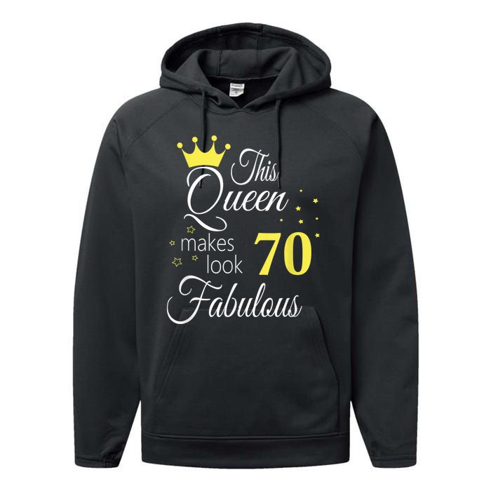 Happy 70th Birthday 70 Years old - best Ager good Age Queen Performance Fleece Hoodie