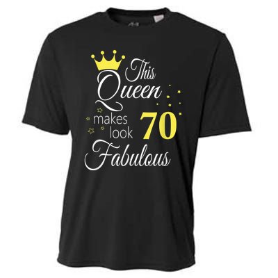 Happy 70th Birthday 70 Years old - best Ager good Age Queen Cooling Performance Crew T-Shirt