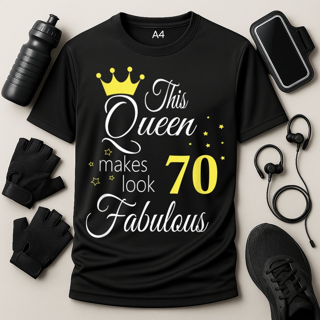 Happy 70th Birthday 70 Years old - best Ager good Age Queen Cooling Performance Crew T-Shirt