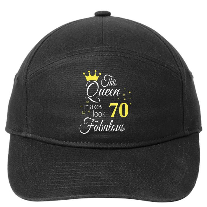 Happy 70th Birthday 70 Years old - best Ager good Age Queen 7-Panel Snapback Hat