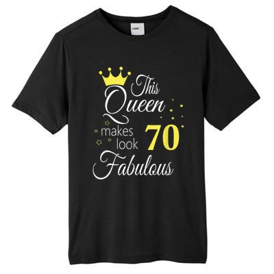 Happy 70th Birthday 70 Years old - best Ager good Age Queen Tall Fusion ChromaSoft Performance T-Shirt