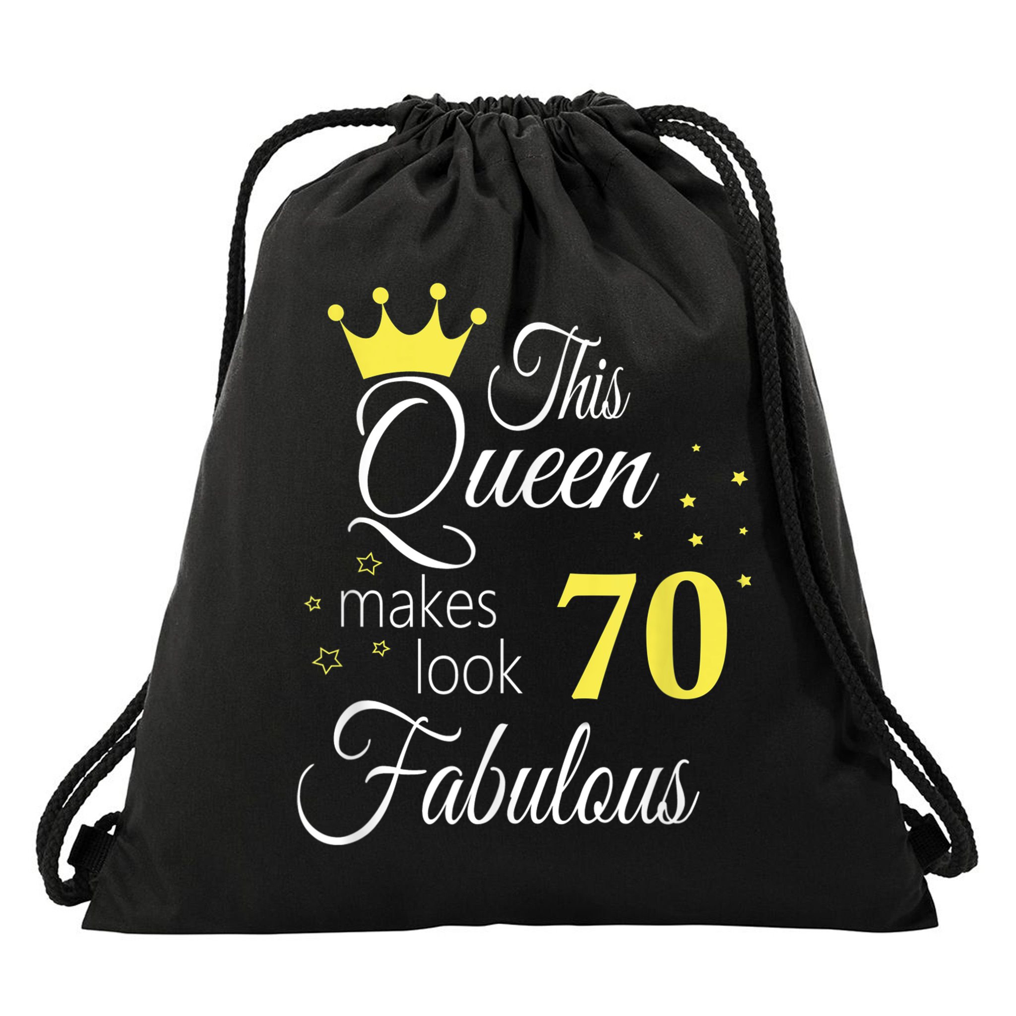 Happy 70th Birthday 70 Years old - best Ager good Age Queen Drawstring Bag