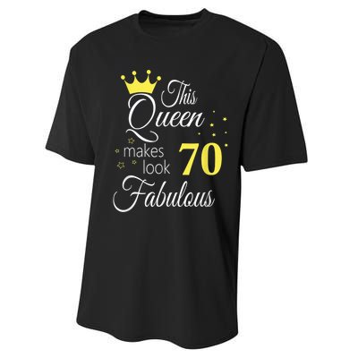 Happy 70th Birthday 70 Years old - best Ager good Age Queen Performance Sprint T-Shirt