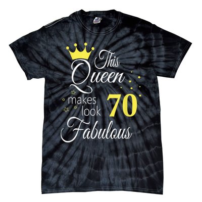 Happy 70th Birthday 70 Years old - best Ager good Age Queen Tie-Dye T-Shirt