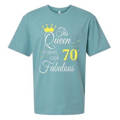 Happy 70th Birthday 70 Years old - best Ager good Age Queen Sueded Cloud Jersey T-Shirt