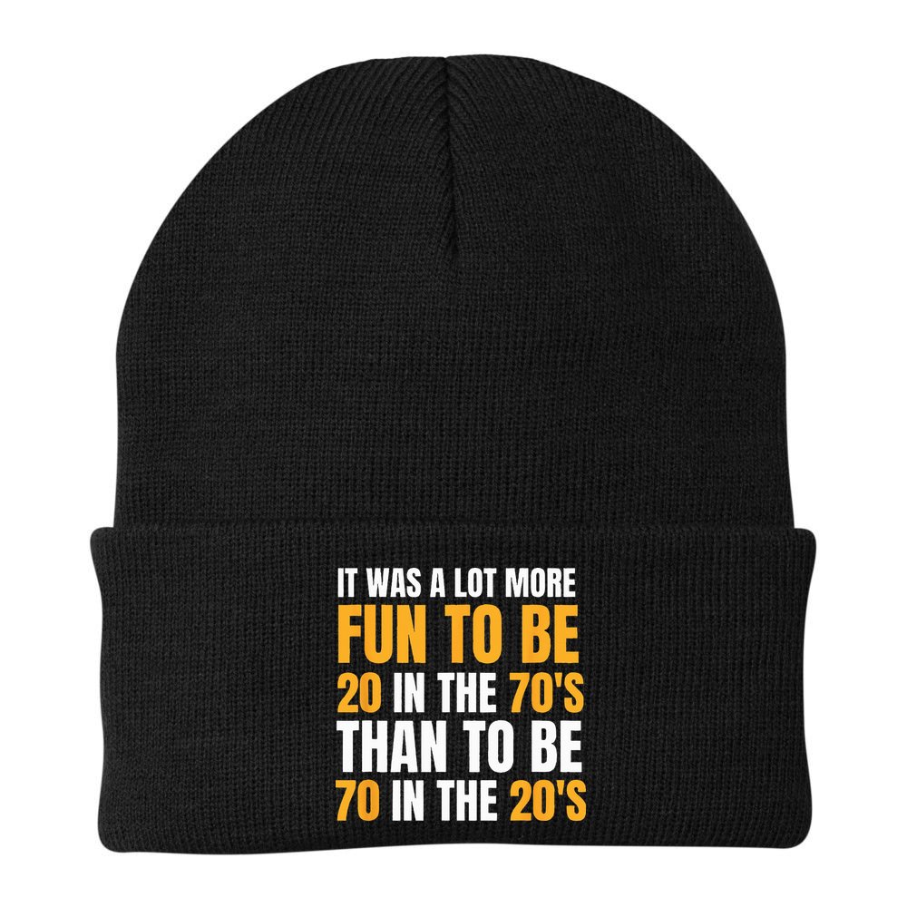 Happy 70th Birthday Funny Retirement 70s Living In The 20s Beanie