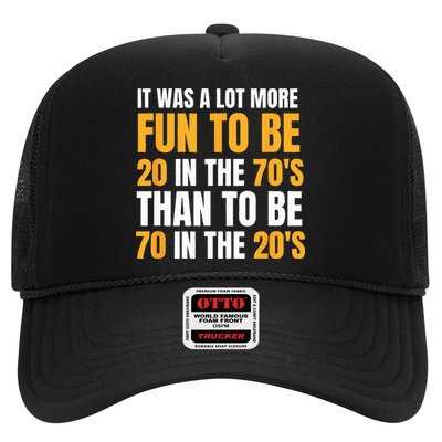 Happy 70th Birthday Funny Retirement 70s Living In The 20s Trucker Hat