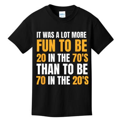 Happy 70th Birthday Funny Retirement 70s Living In The 20s Kids T-Shirt