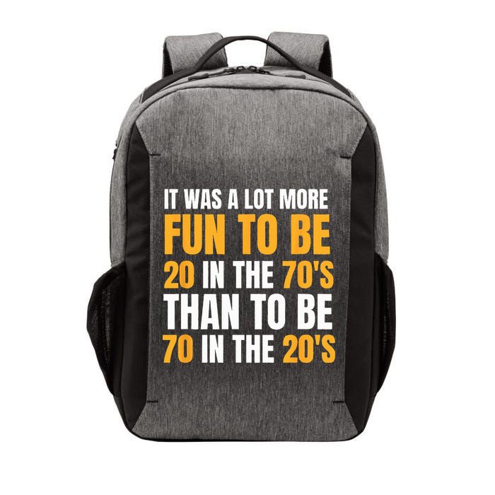 Happy 70th Birthday Funny Retirement 70s Living In The 20s Vector Backpack