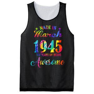 Happy 78th Birthday Decoration Made In March 1945 Mesh Reversible Basketball Jersey Tank