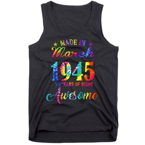 Happy 78th Birthday Decoration Made In March 1945 Tank Top