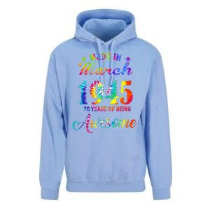 Happy 78th Birthday Decoration Made In March 1945 Unisex Surf Hoodie