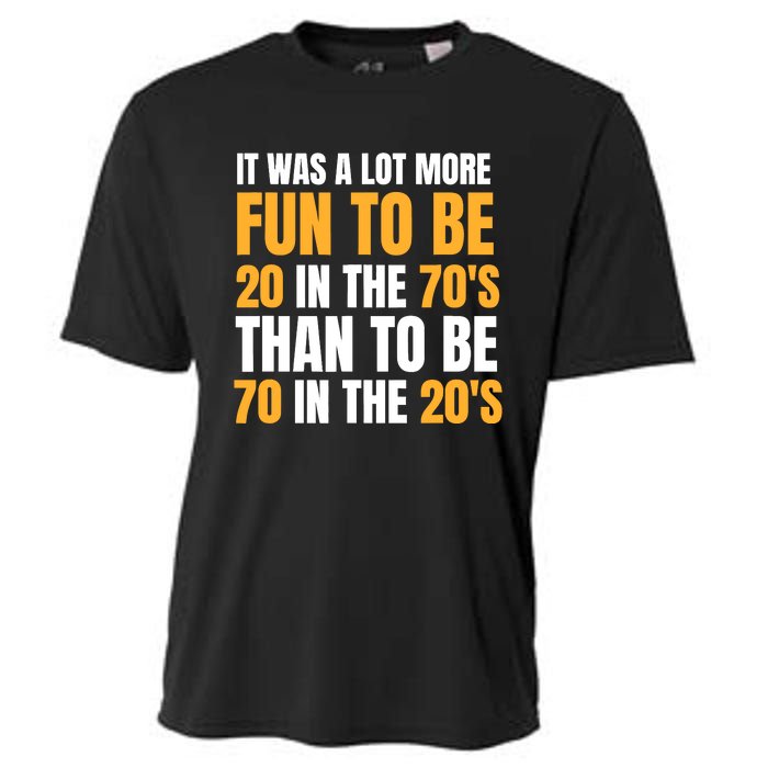 Happy 70th Birthday Funny Retirement 70S Living In The 20S Cooling Performance Crew T-Shirt