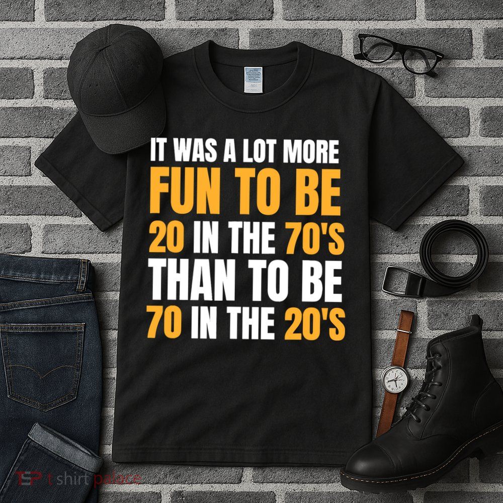 Happy 70th Birthday Funny Retirement 70S Living In The 20S Tall T-Shirt