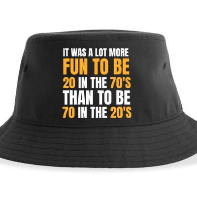 Happy 70th Birthday Funny Retirement 70S Living In The 20S Sustainable Bucket Hat