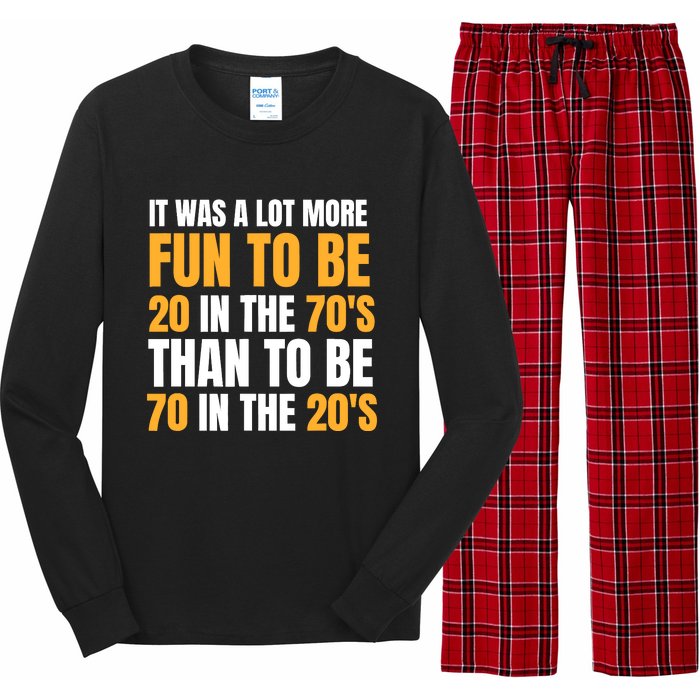 Happy 70th Birthday Funny Retirement 70S Living In The 20S Long Sleeve Pajama Set