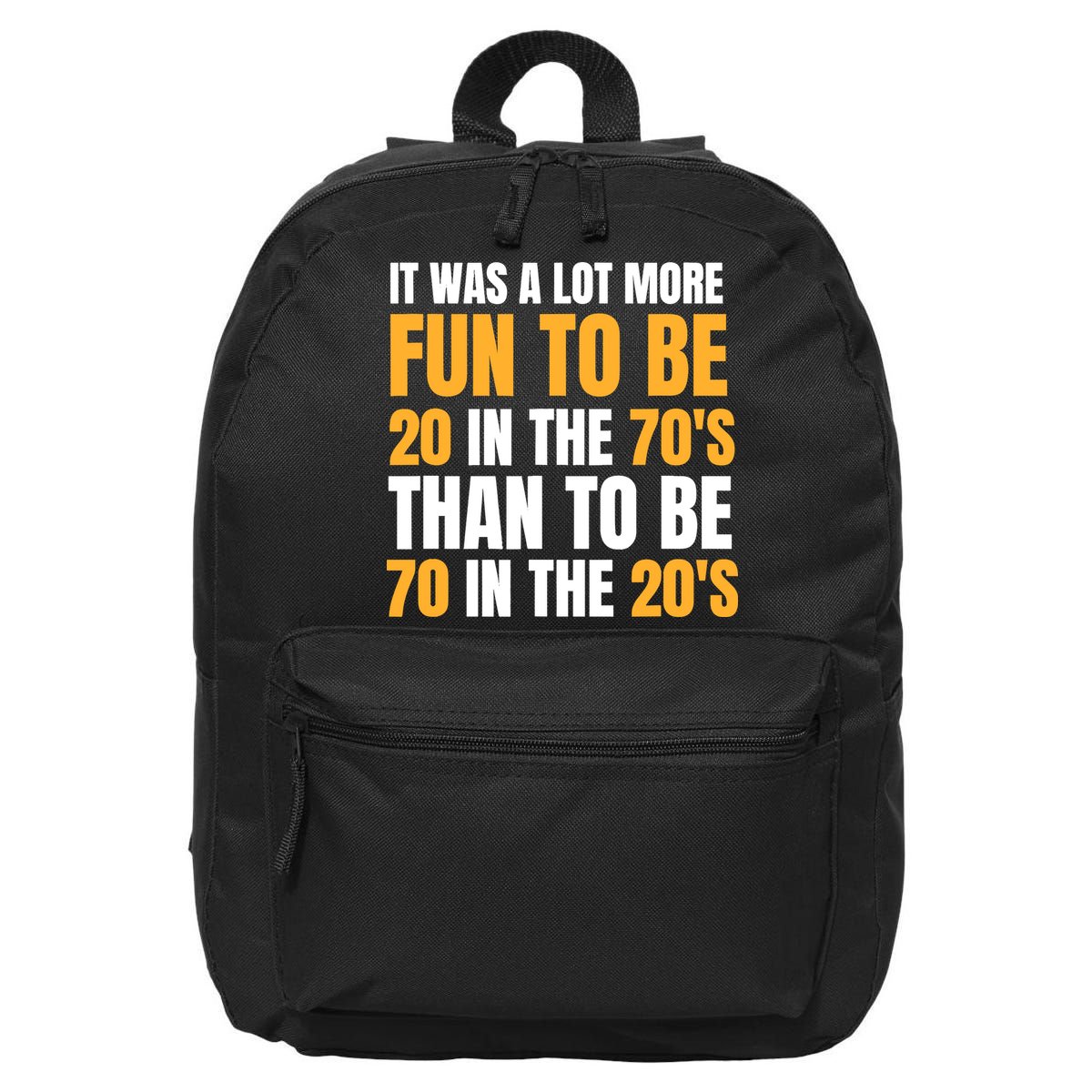 Happy 70th Birthday Funny Retirement 70S Living In The 20S 16 in Basic Backpack