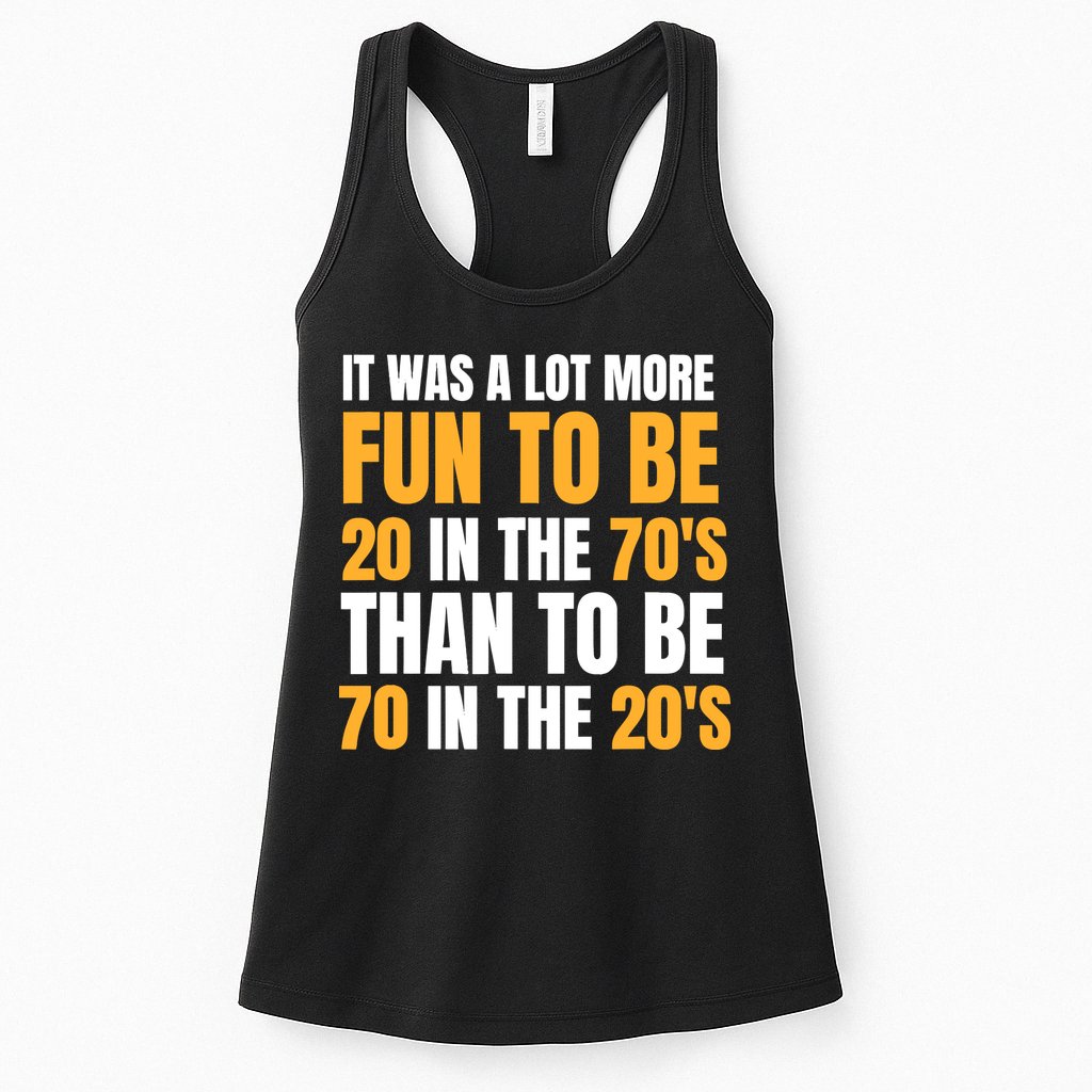 Happy 70th Birthday Funny Retirement 70S Living In The 20S Womens Tank Top