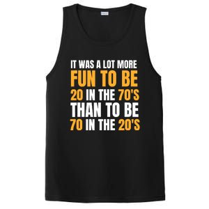 Happy 70th Birthday Funny Retirement 70S Living In The 20S PosiCharge Competitor Tank