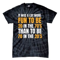 Happy 70th Birthday Funny Retirement 70S Living In The 20S Tie-Dye T-Shirt