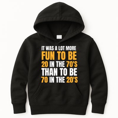 Happy 70th Birthday Funny Retirement 70S Living In The 20S Kids Hoodie