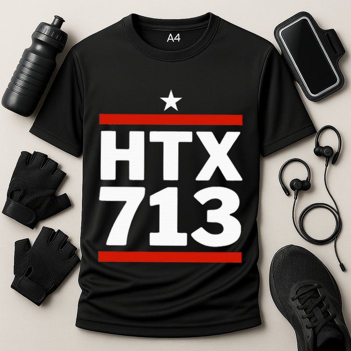 Htx 713 Houston Texas Htown Cooling Performance Crew T-Shirt