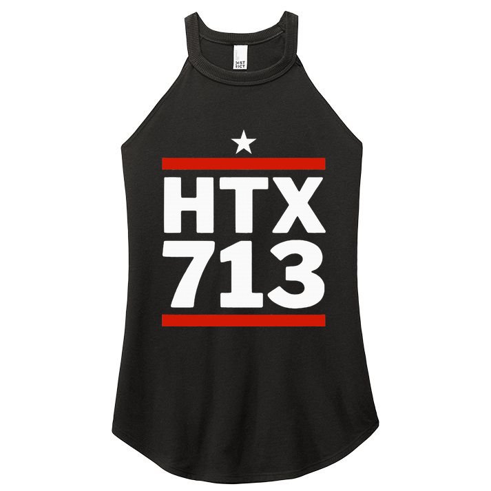 Htx 713 Houston Texas Htown Women's Perfect Tri Rocker Tank