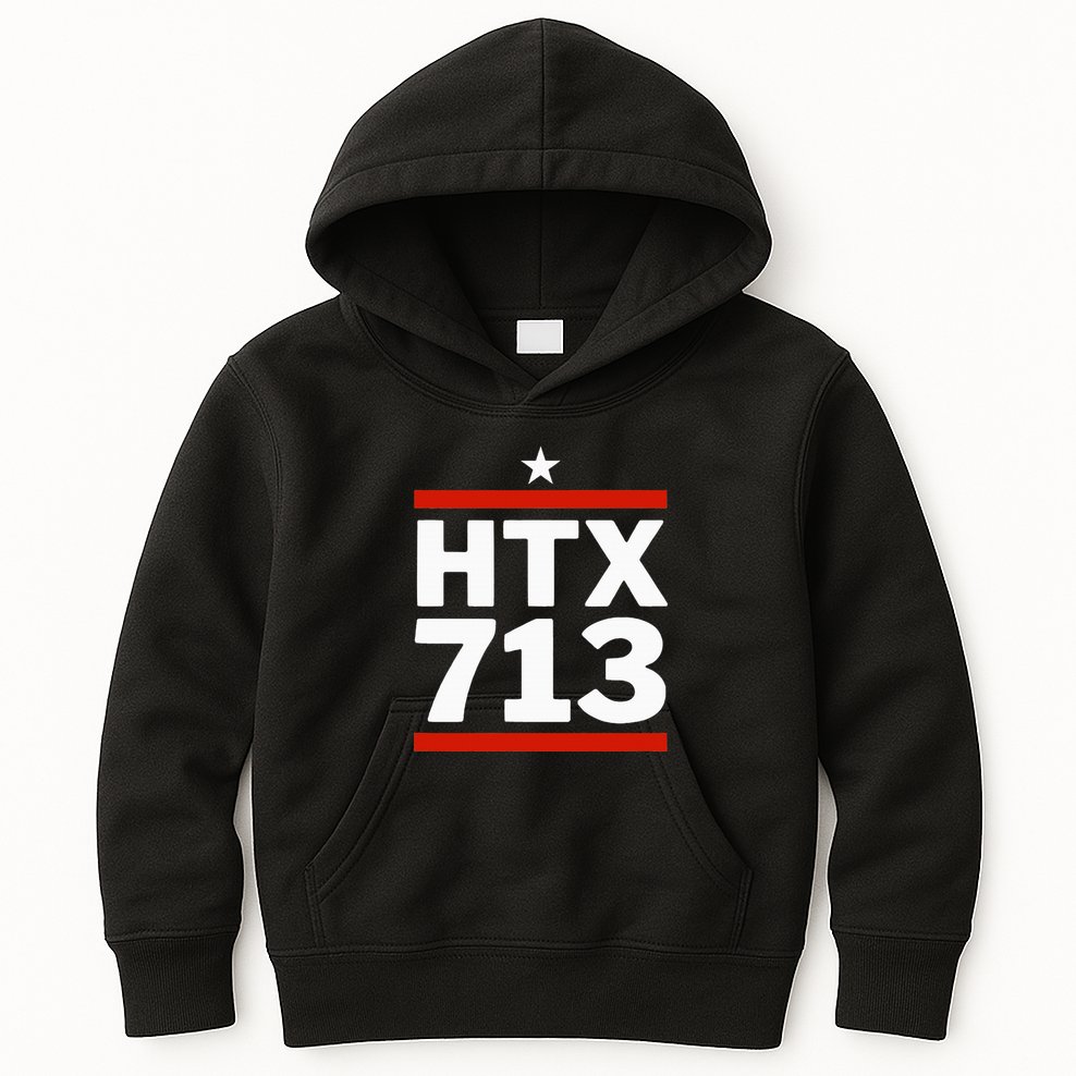 Htx 713 Houston Texas Htown Kids Hoodie