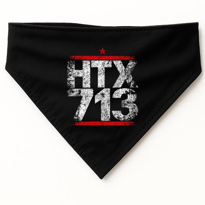Htx 713 Houston Strong Htown Distressed Vibe Houston Texas USA-Made Doggie Bandana