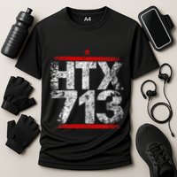 Htx 713 Houston Strong Htown Distressed Vibe Houston Texas Cooling Performance Crew T-Shirt