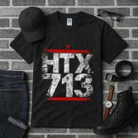 Htx 713 Houston Strong Htown Distressed Vibe Houston Texas Tall T-Shirt