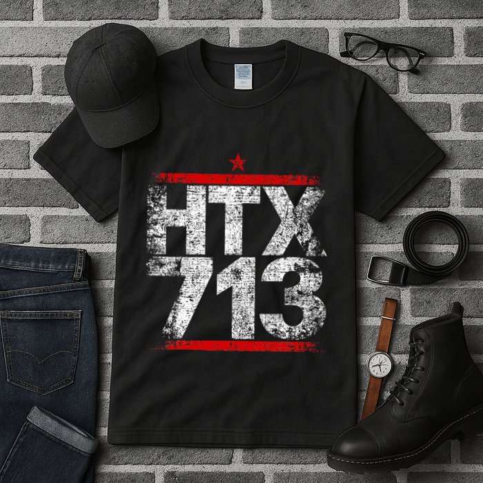 Htx 713 Houston Strong Htown Distressed Vibe Houston Texas Tall T-Shirt