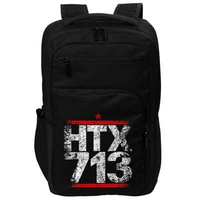 Htx 713 Houston Strong Htown Distressed Vibe Houston Texas Impact Tech Backpack