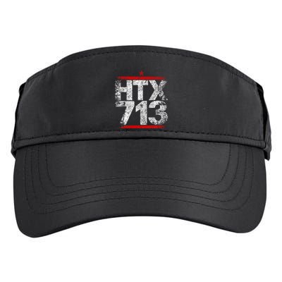 Htx 713 Houston Strong Htown Distressed Vibe Houston Texas Adult Drive Performance Visor
