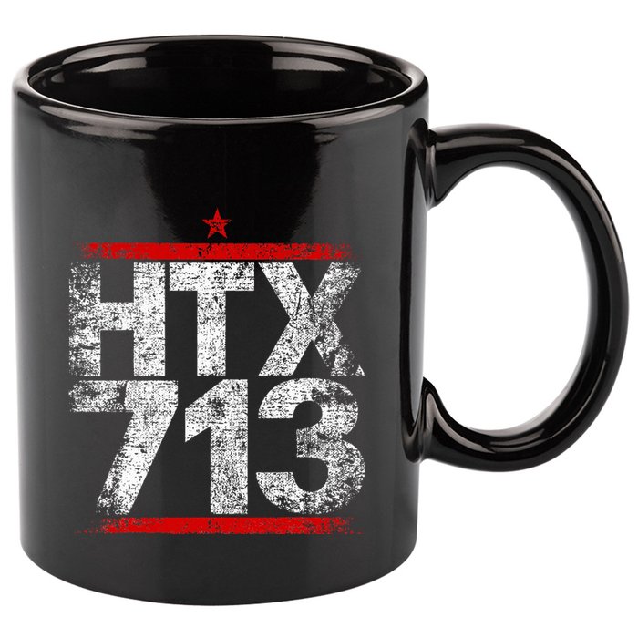 Htx 713 Houston Strong Htown Distressed Vibe Houston Texas 11oz C Handle Ceramic Mug