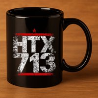 Htx 713 Houston Strong Htown Distressed Vibe Houston Texas 11oz C Handle Ceramic Mug