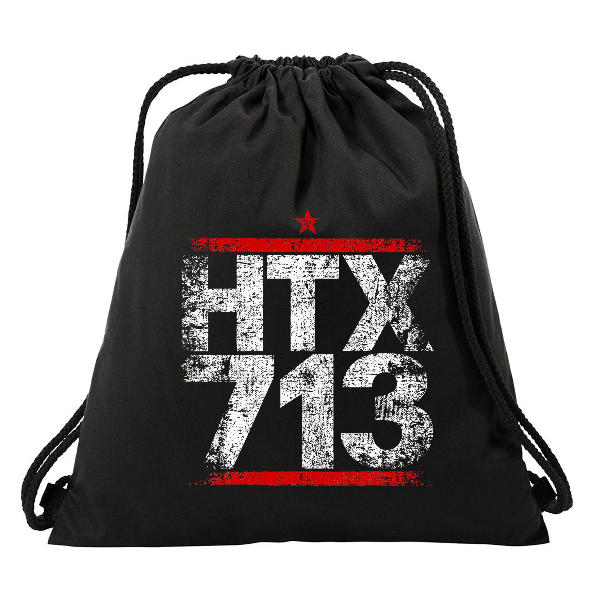 Htx 713 Houston Strong Htown Distressed Vibe Houston Texas Drawstring Bag