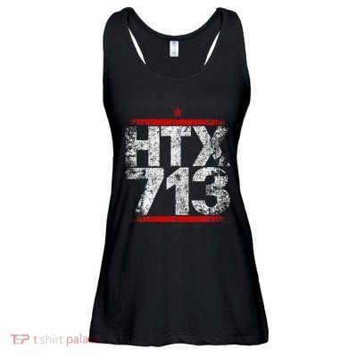 Htx 713 Houston Strong Htown Distressed Vibe Houston Texas Ladies Essential Flowy Tank