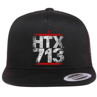 Htx 713 Houston Strong Htown Distressed Vibe Houston Texas Flatbill Hat