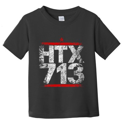 Htx 713 Houston Strong Htown Distressed Vibe Houston Texas Toddler T-Shirt