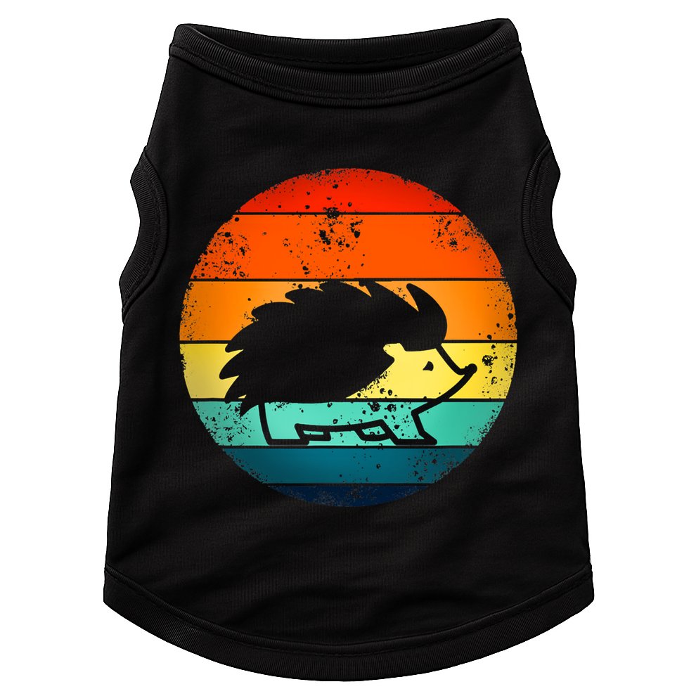 Hedgehog 70's Style Vintage Retro Sunset Hedgie Gift Great Gift Doggie Tank