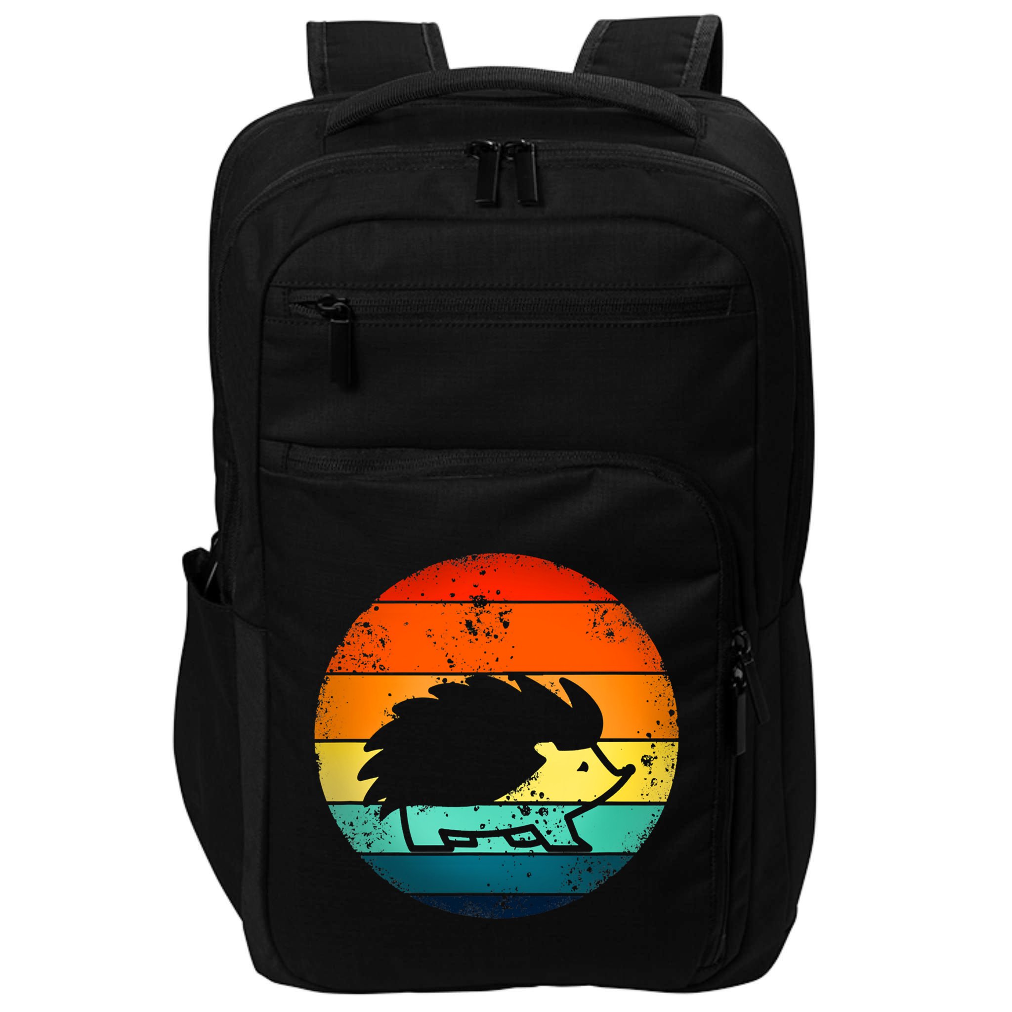 Hedgehog 70's Style Vintage Retro Sunset Hedgie Gift Great Gift Impact Tech Backpack