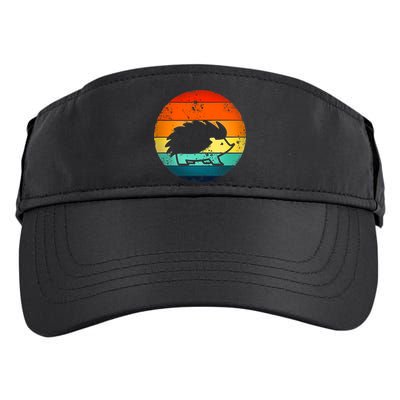 Hedgehog 70's Style Vintage Retro Sunset Hedgie Gift Great Gift Adult Drive Performance Visor