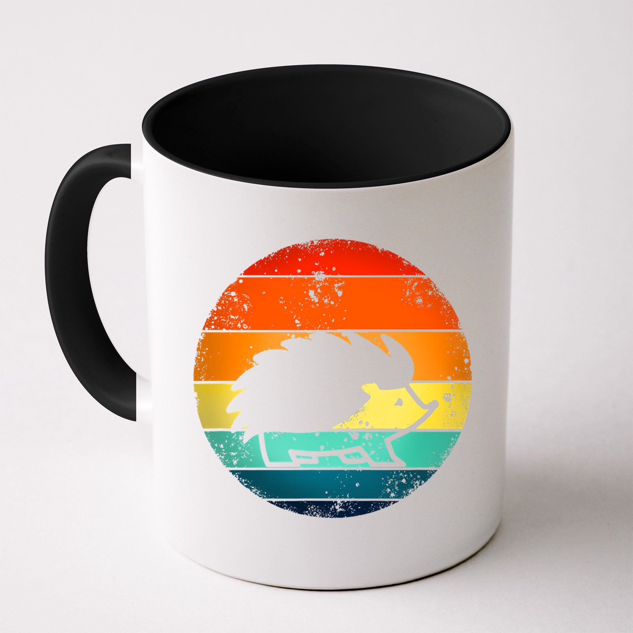 Hedgehog 70's Style Vintage Retro Sunset Hedgie Gift Great Gift Mug