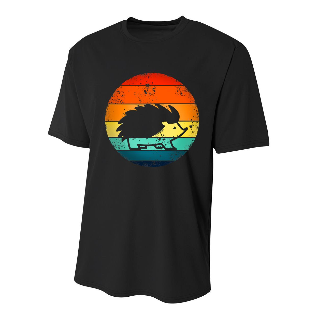 Hedgehog 70's Style Vintage Retro Sunset Hedgie Gift Great Gift Youth Performance Sprint T-Shirt