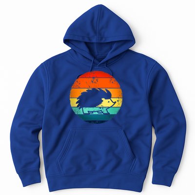 Hedgehog 70's Style Vintage Retro Sunset Hedgie Gift Great Gift Hoodie