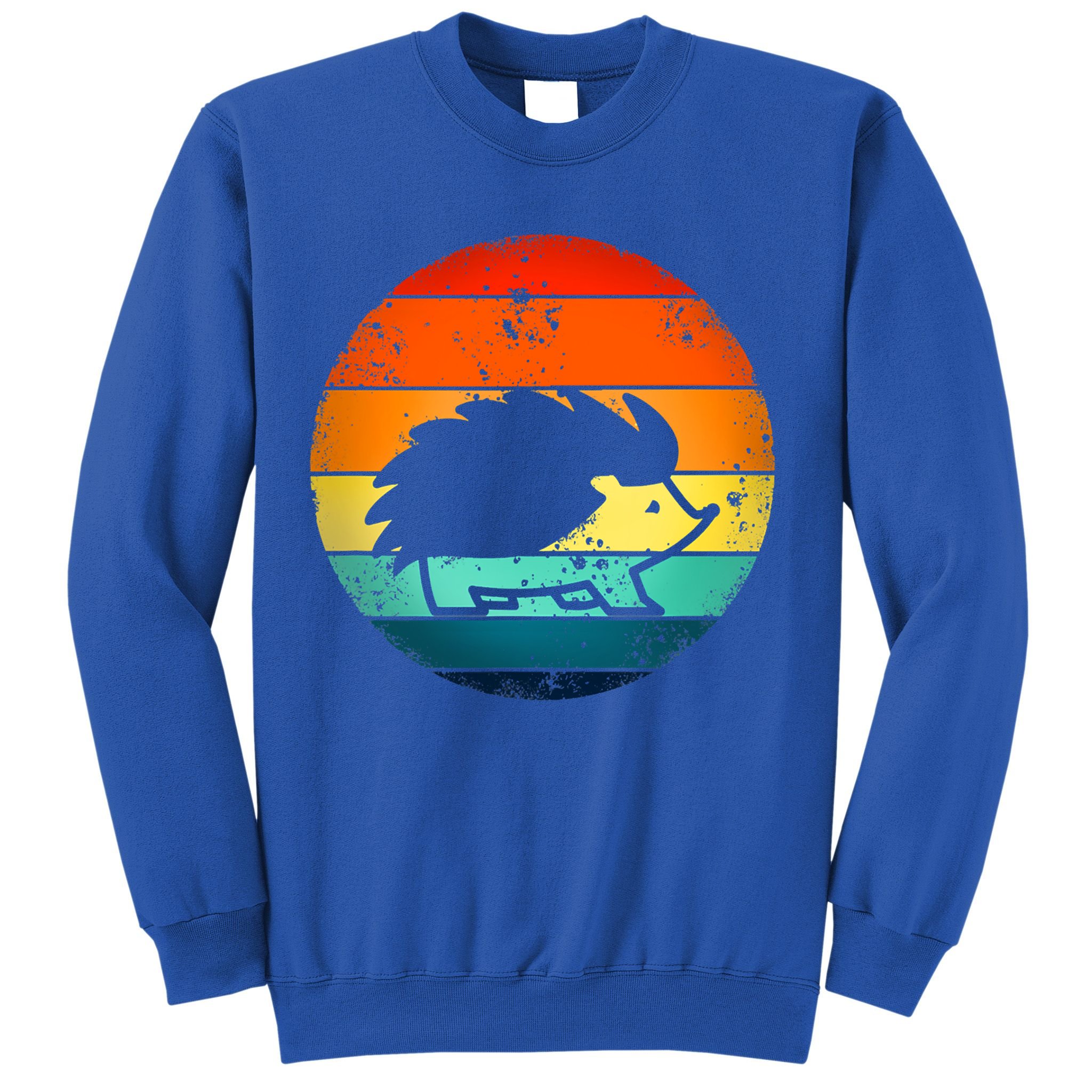 Hedgehog 70's Style Vintage Retro Sunset Hedgie Gift Great Gift Sweatshirt