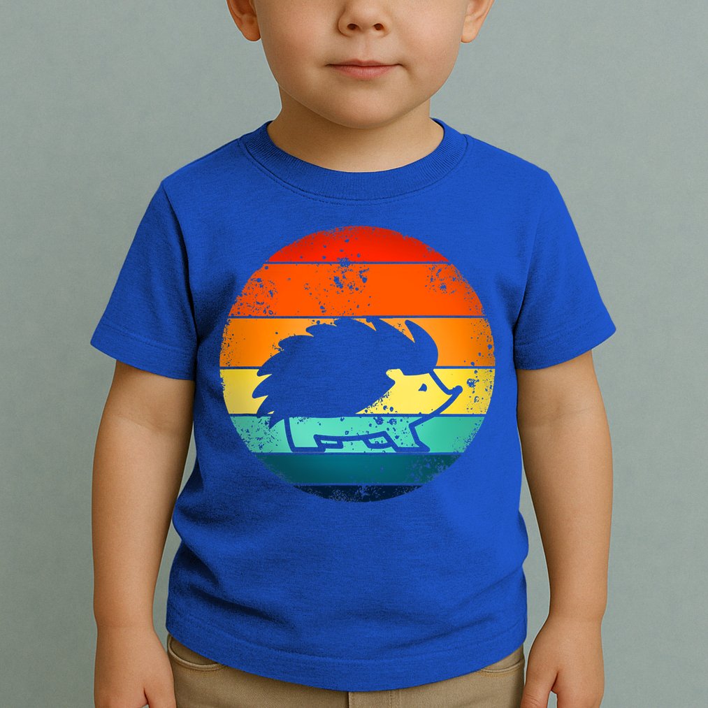 Hedgehog 70's Style Vintage Retro Sunset Hedgie Gift Great Gift Toddler T-Shirt