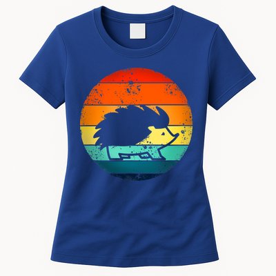 Hedgehog 70's Style Vintage Retro Sunset Hedgie Gift Great Gift Womens T-Shirt